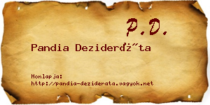 Pandia Dezideráta névjegykártya